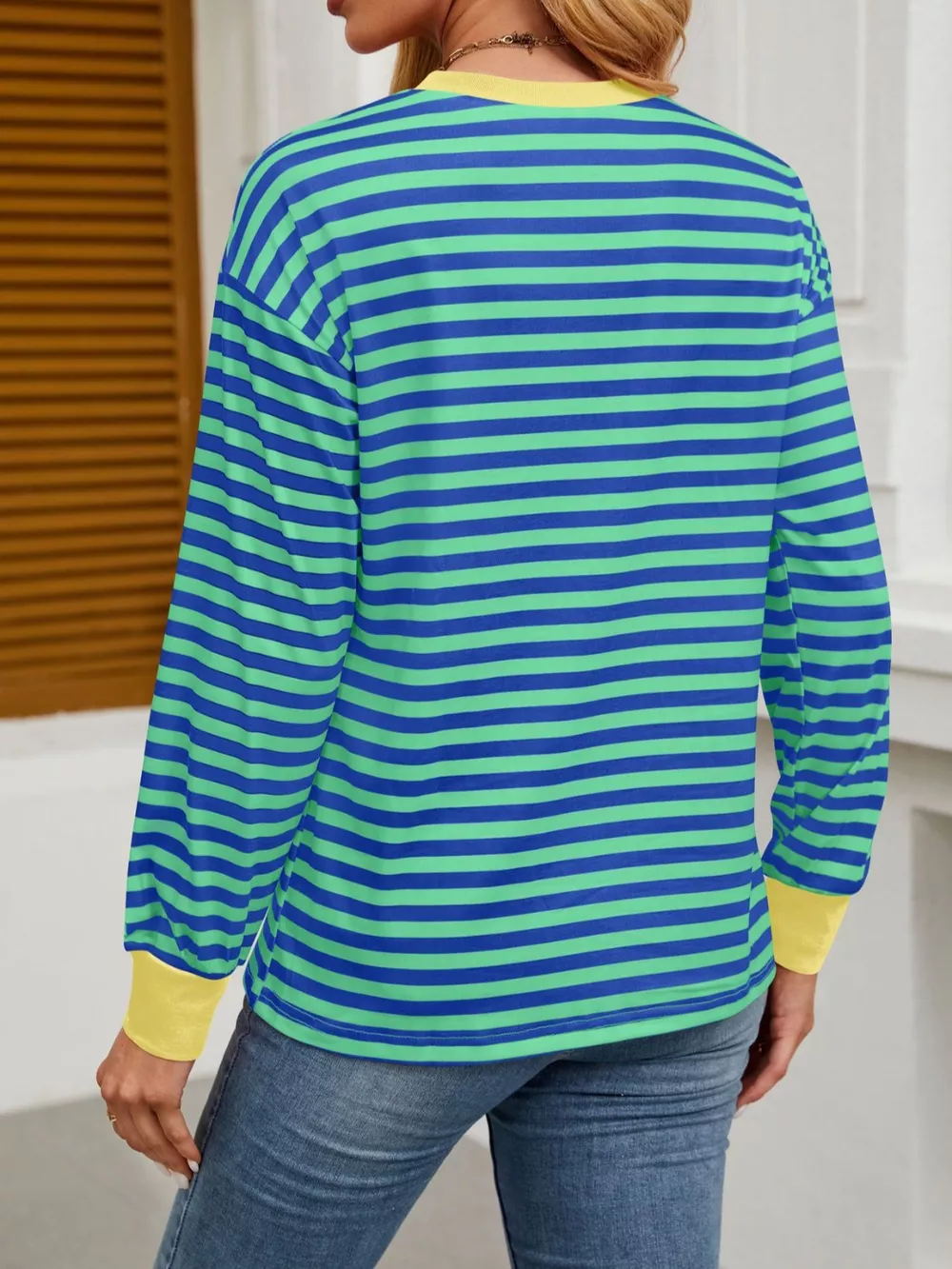 Striped Long Sleeve Casual T-Shirt, image 28