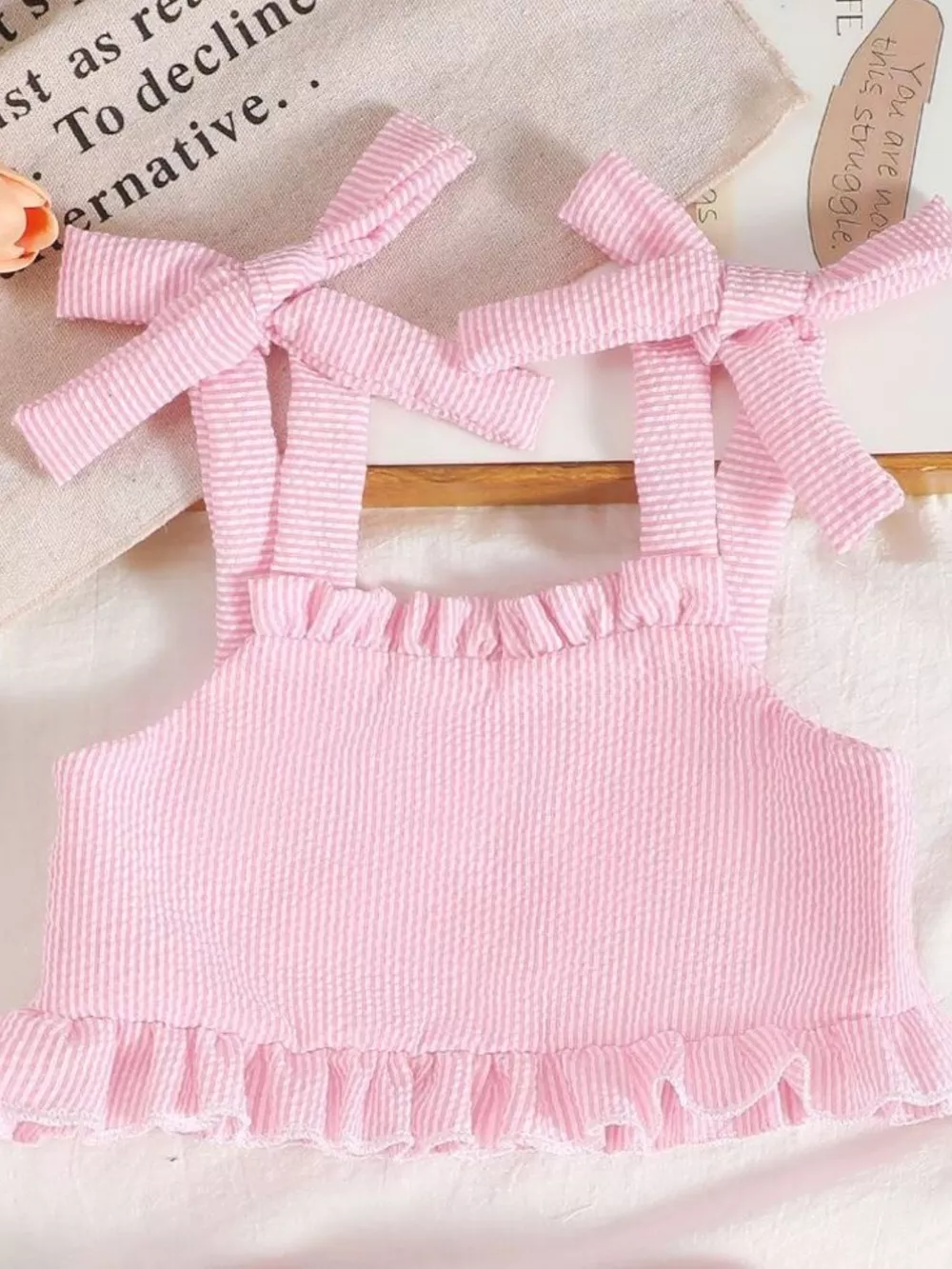 Children's Tie Strap Top & Layered Skirt Set, image 3
