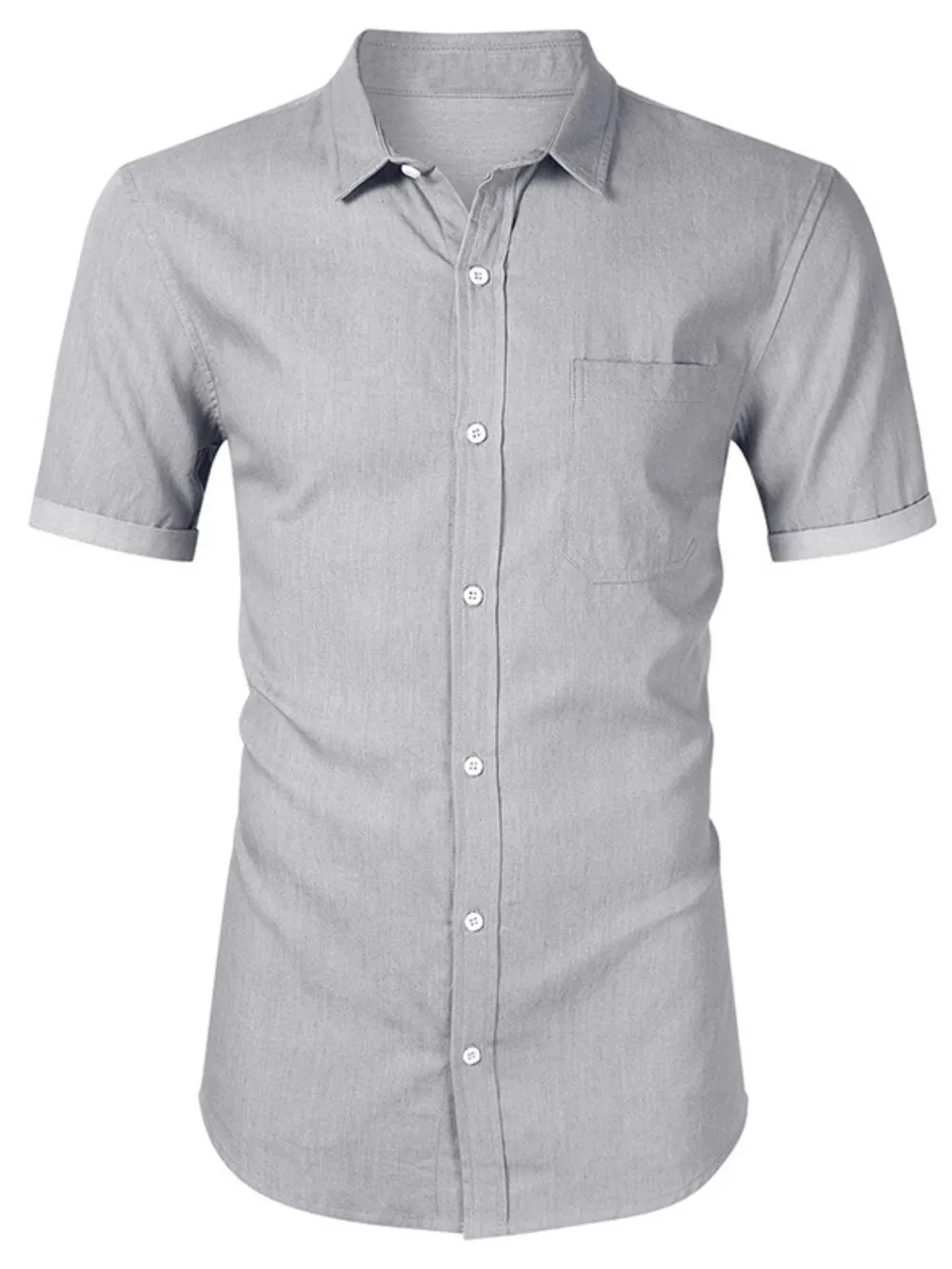 Men's Button Up Short Sleeve Shirt, image 2