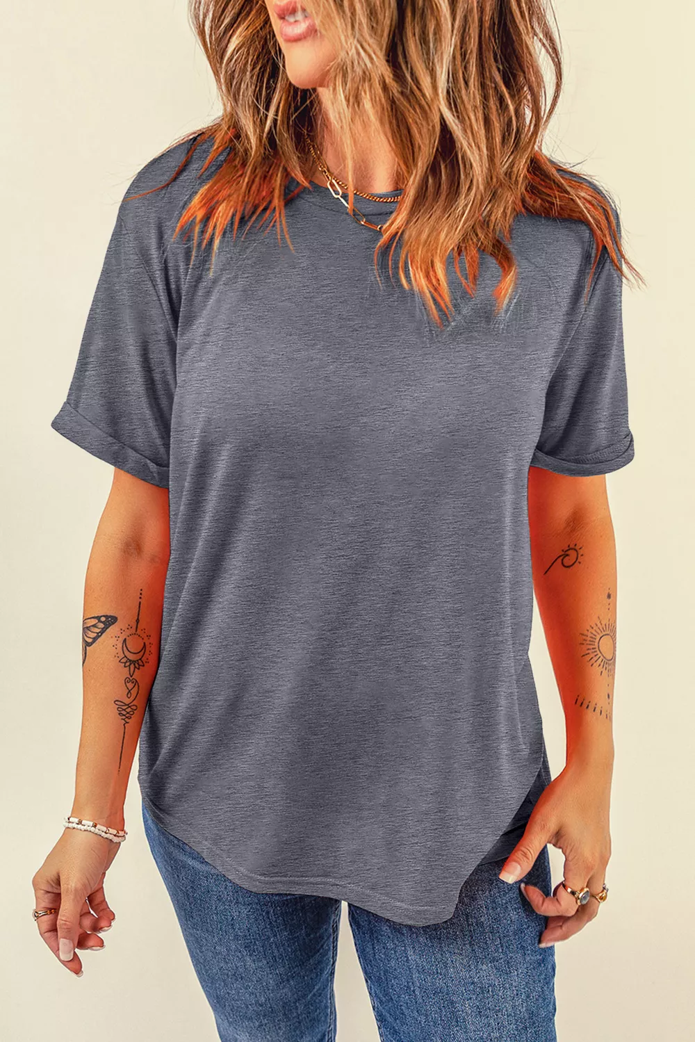 Round Neck Short Sleeve T-Shirt, image 13