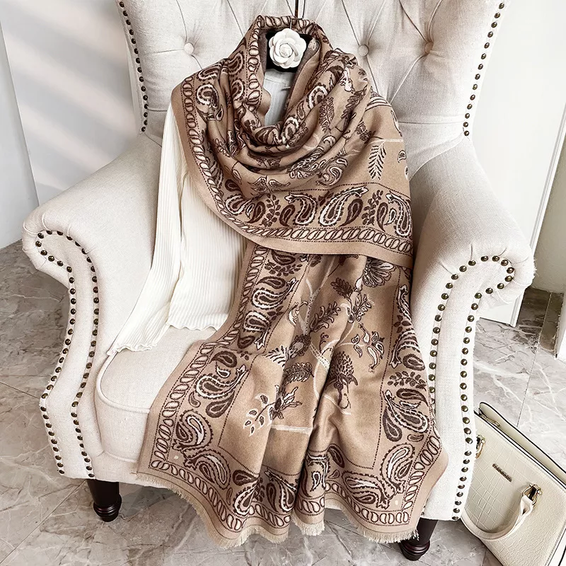 Printed Raw Hem Scarf, image 3