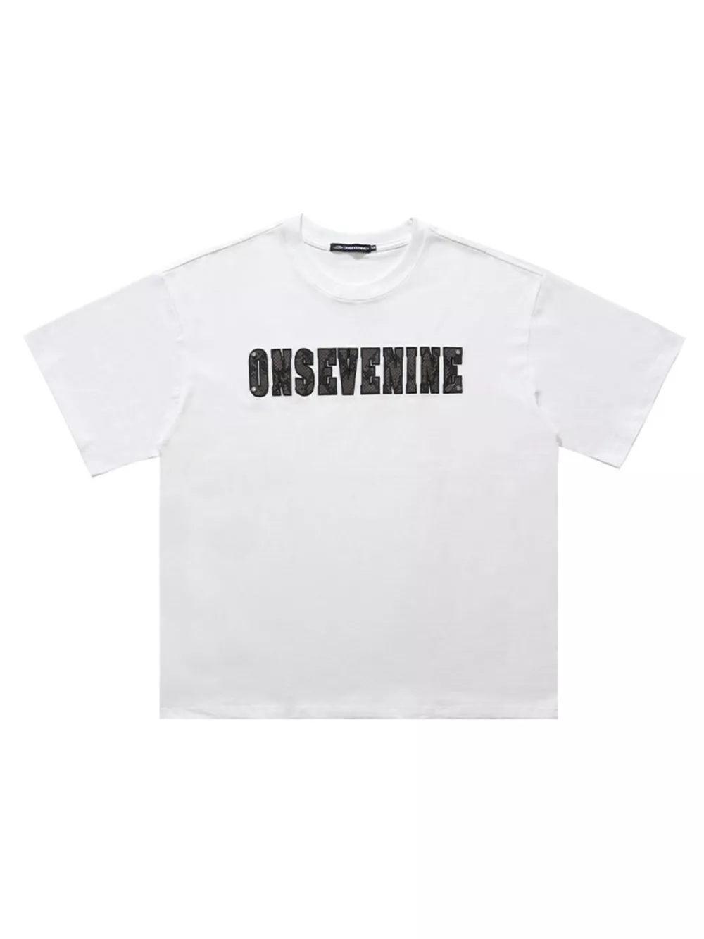 Men's Letter Round Neck Oversized T-Shirt, image 8