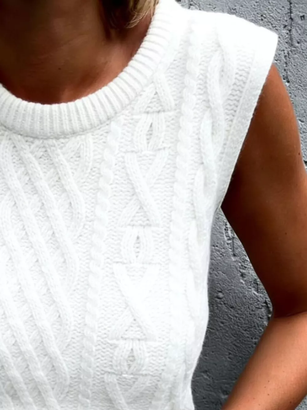 Cable Knit Sweater Vest, image 9