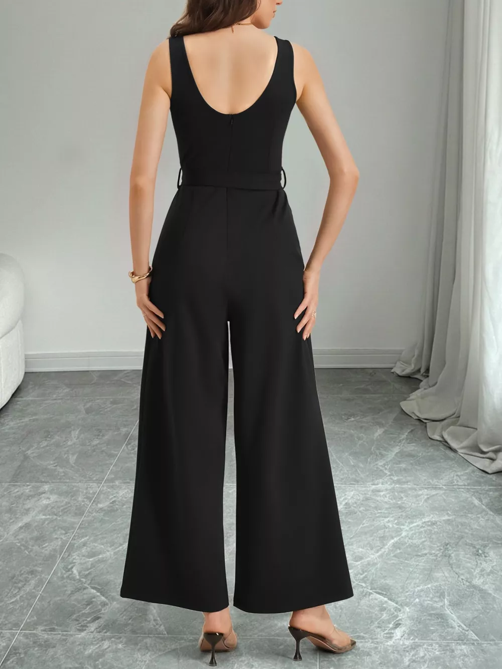 Color Block Wide Leg Jumpsuit, image 4