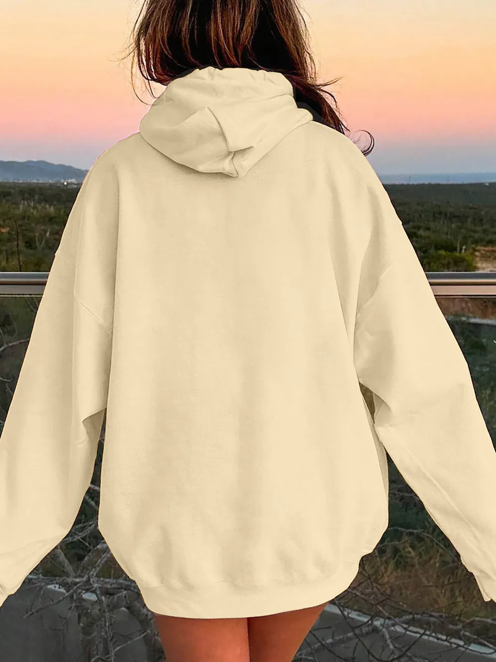 Drawstring Dropped Shoulder Hoodie, image 26