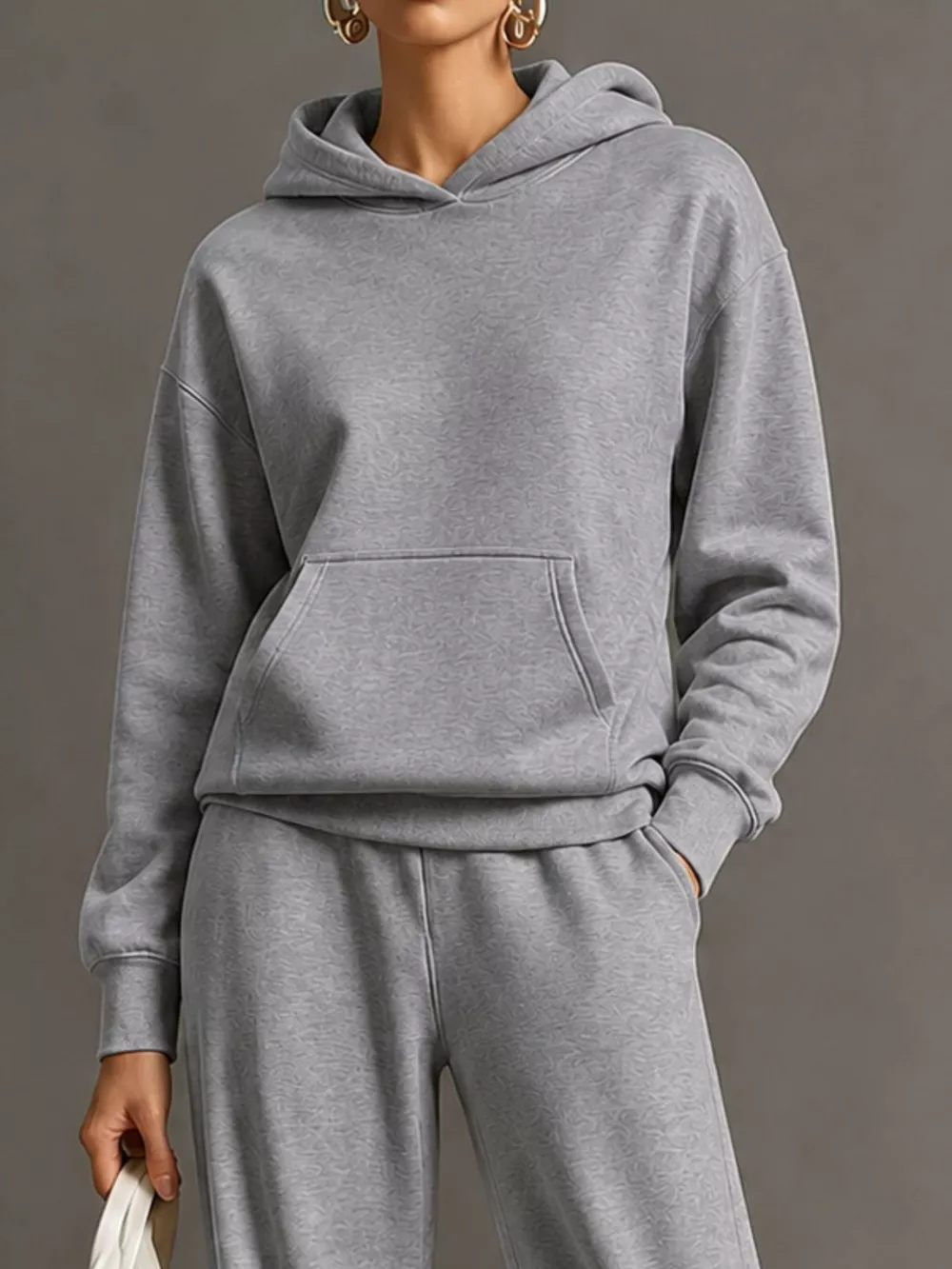 Kangaroo Pocket Hoodie and Pants Set, image 32