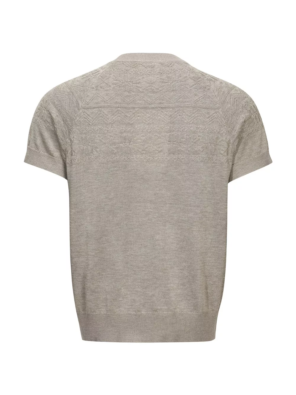 Men's Short Sleeve Geometric Textured Knit Top, image 3