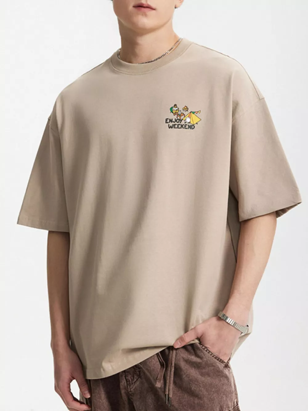 Men's Graphic Round Neck T-Shirt, image 4
