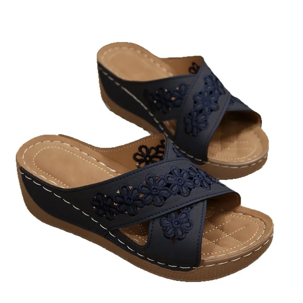 Peep Toe Wedge Sandals, image 3