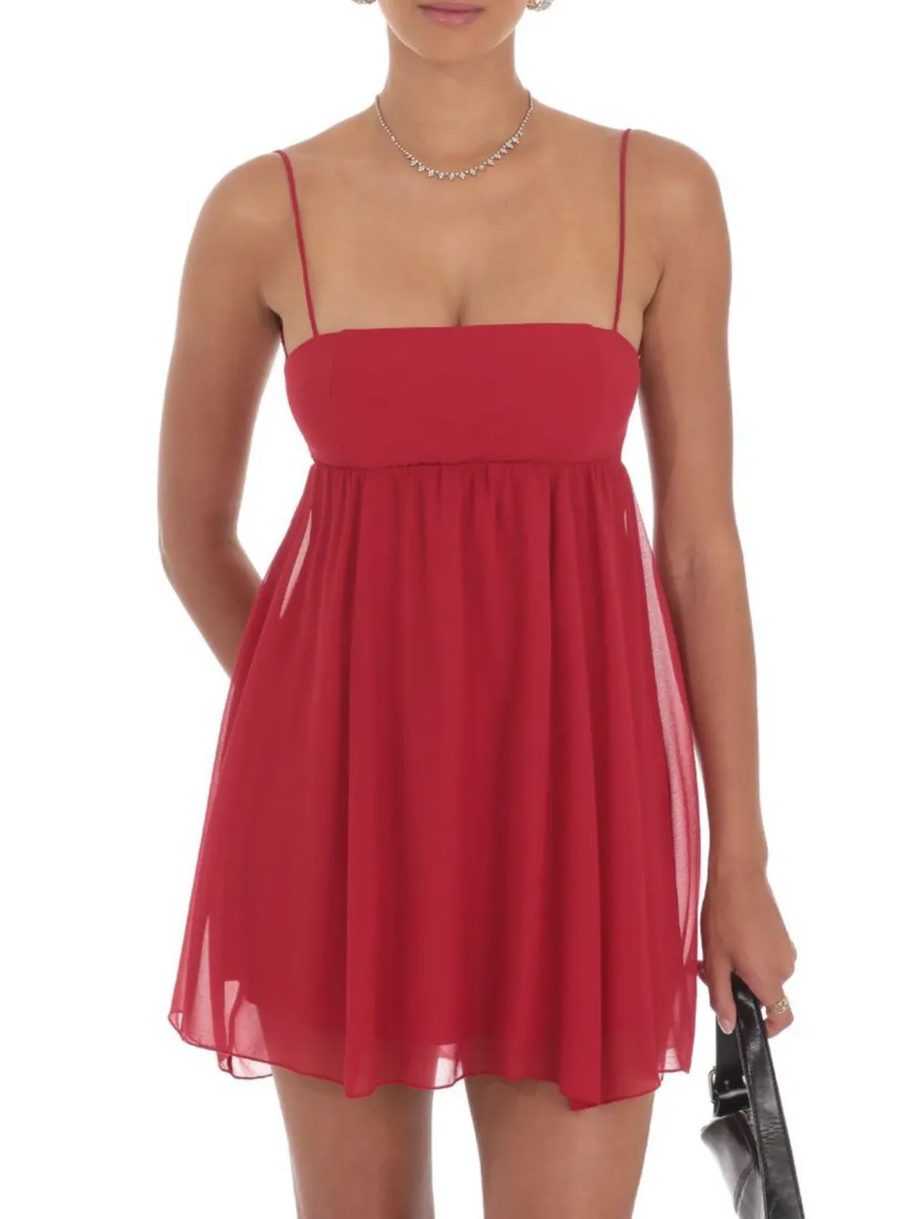 Tie Back Spaghetti Strap Mini Dress, image 21