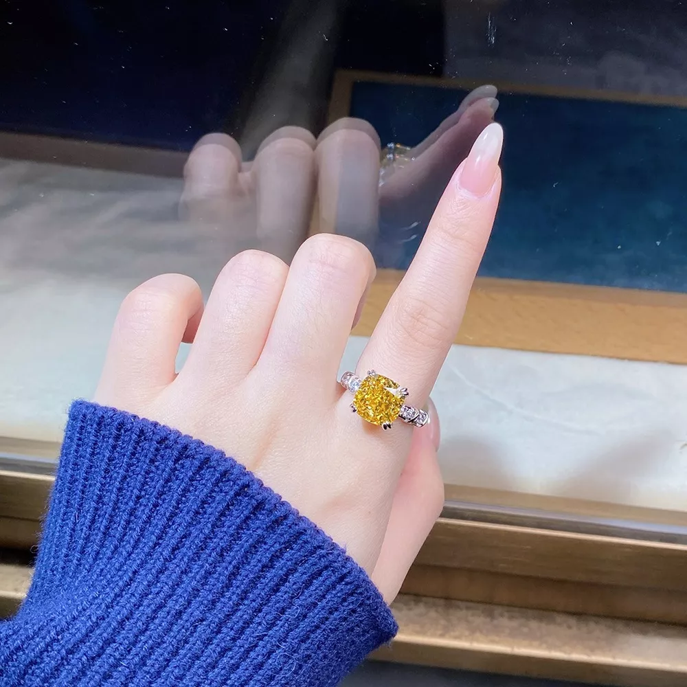 925 Sterling Silver Zircon Geometric Ring, image 3