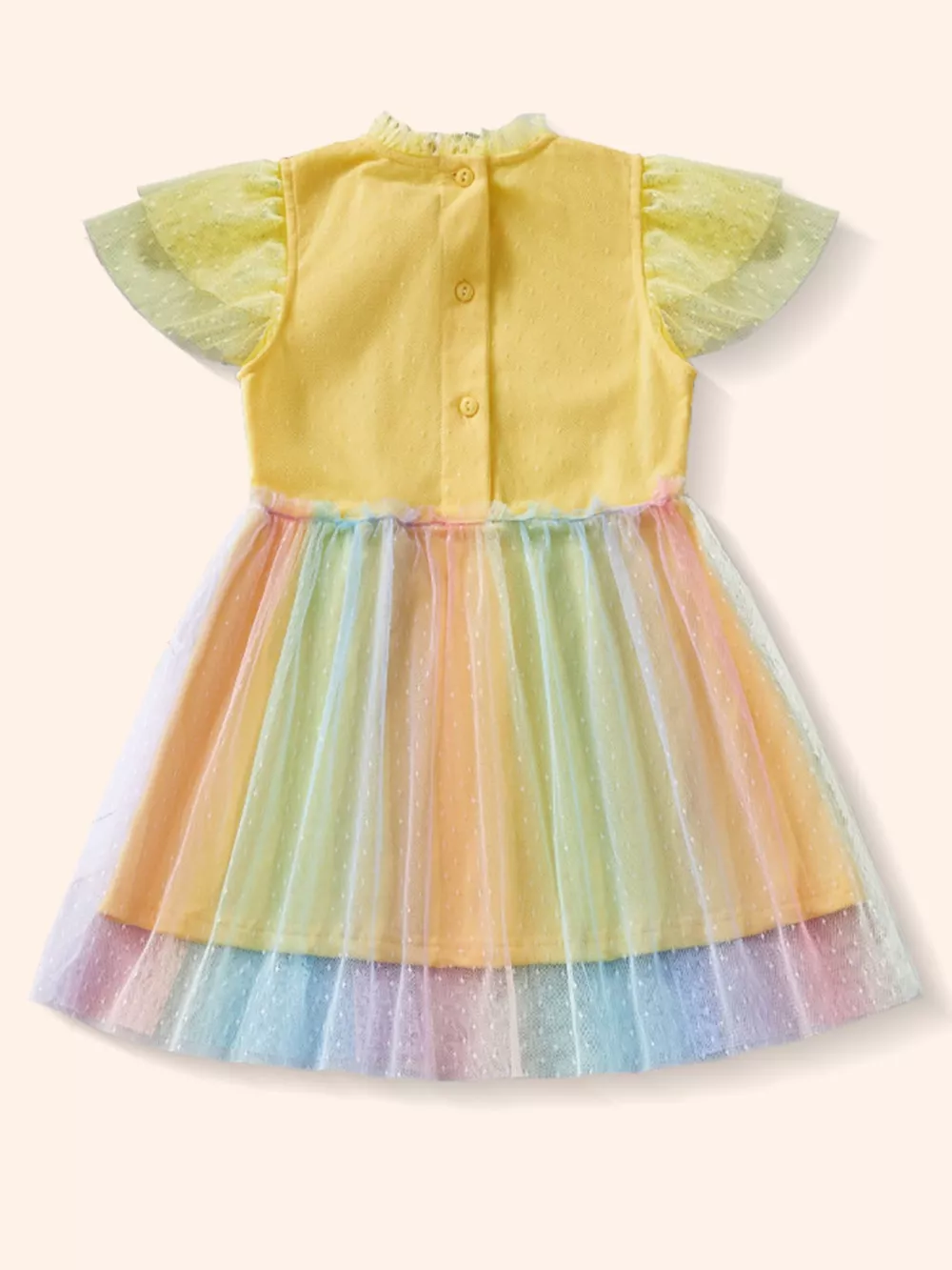 Children's Unicorn Applique Rainbow Tulle Dress, image 5