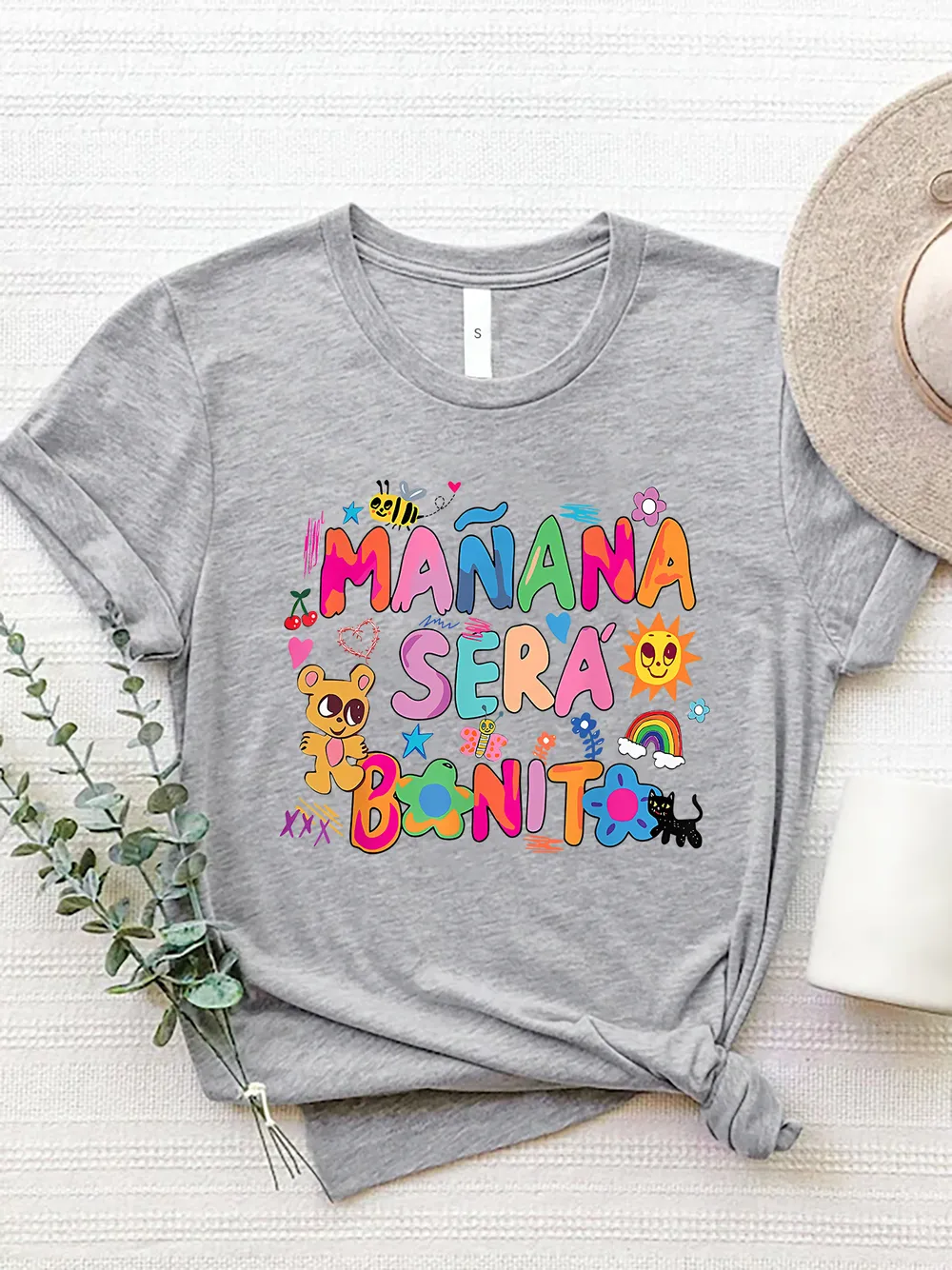 Letter Graphic Round Neck Short Sleeve T-Shirt, image 16