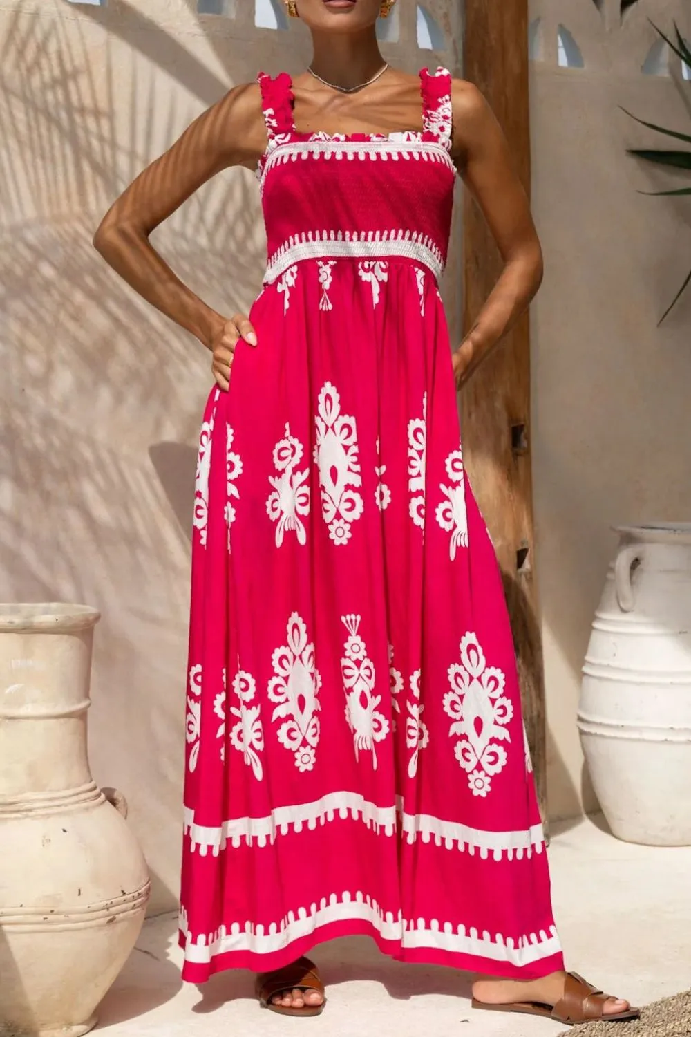 Printed Square Neck Cami Dress, image 13