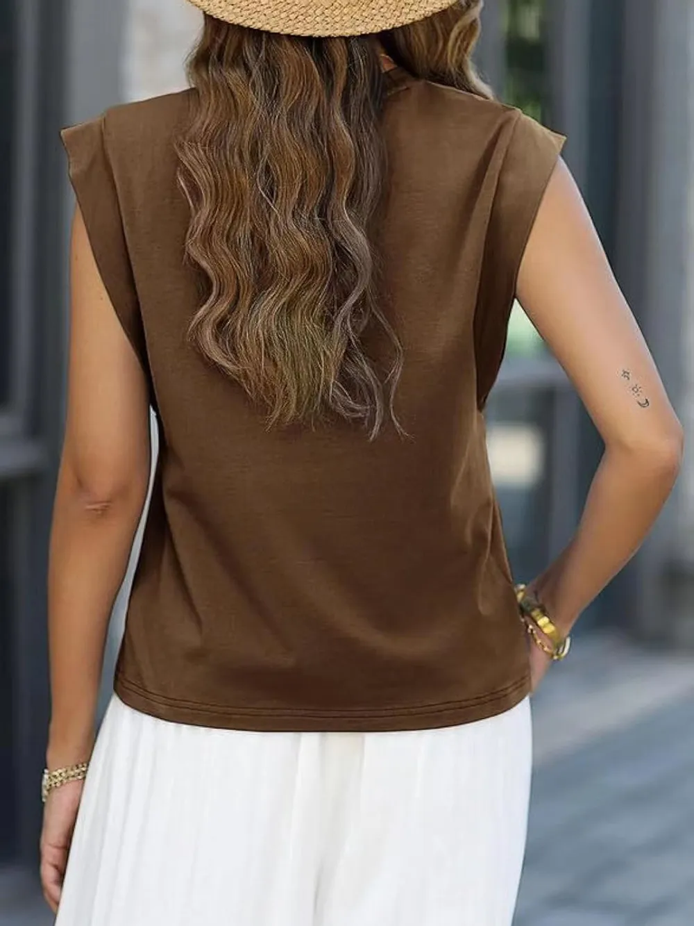 Round Neck Cap Sleeve T-Shirt, image 21