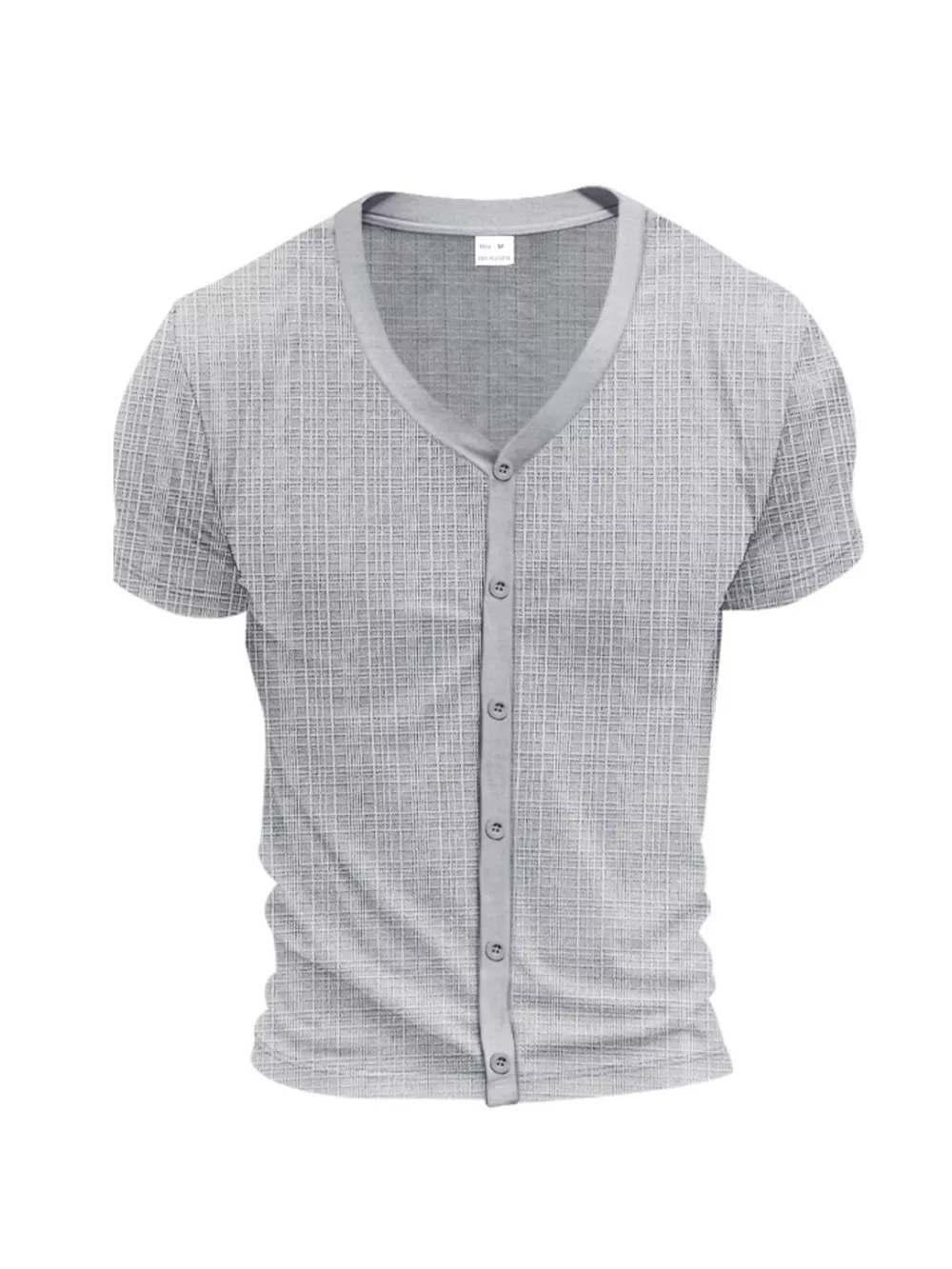 Men's Full Size V-Neck Button-Down Top Plus Size, image 9