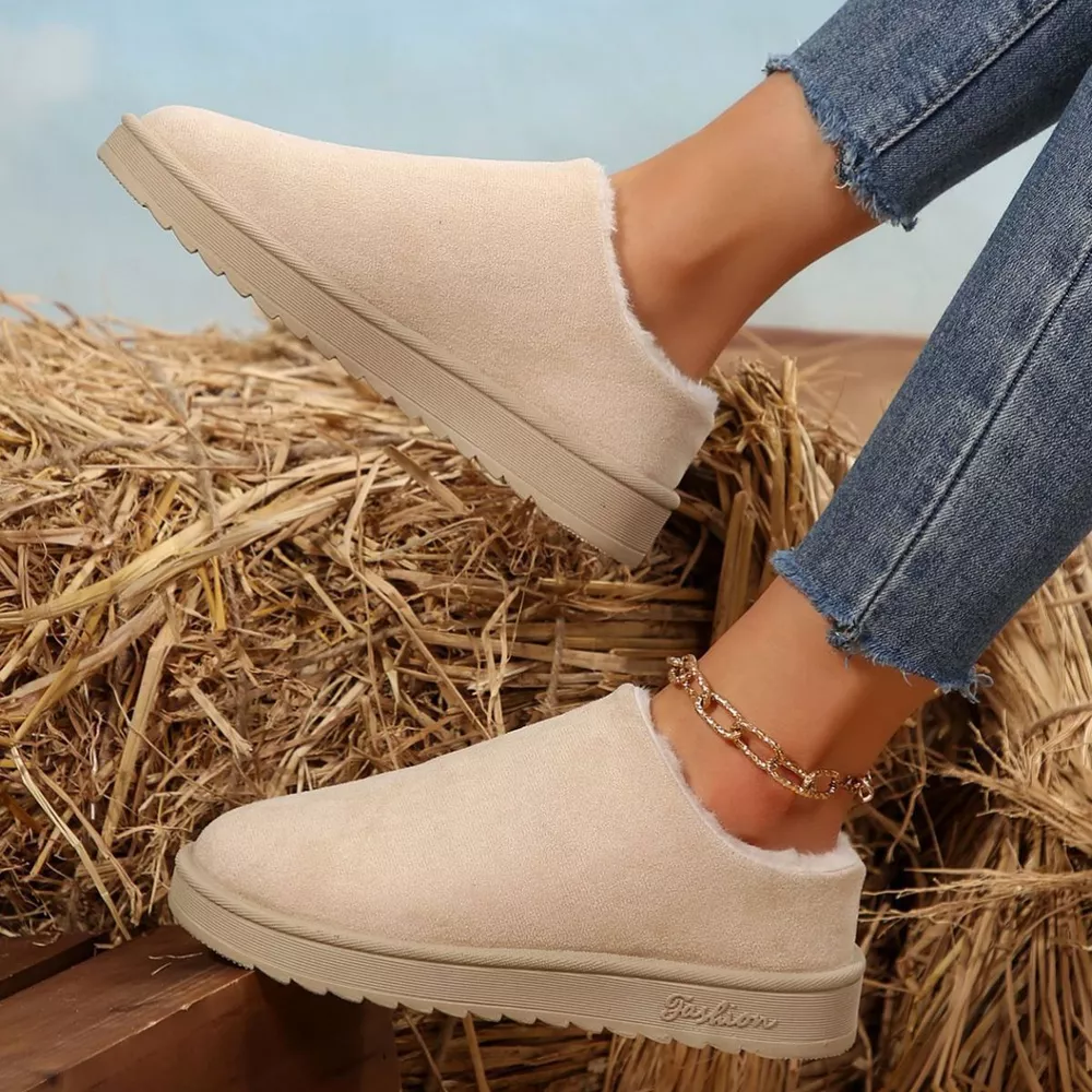 Round Toe Plush Lined Ankle Boots, image 8