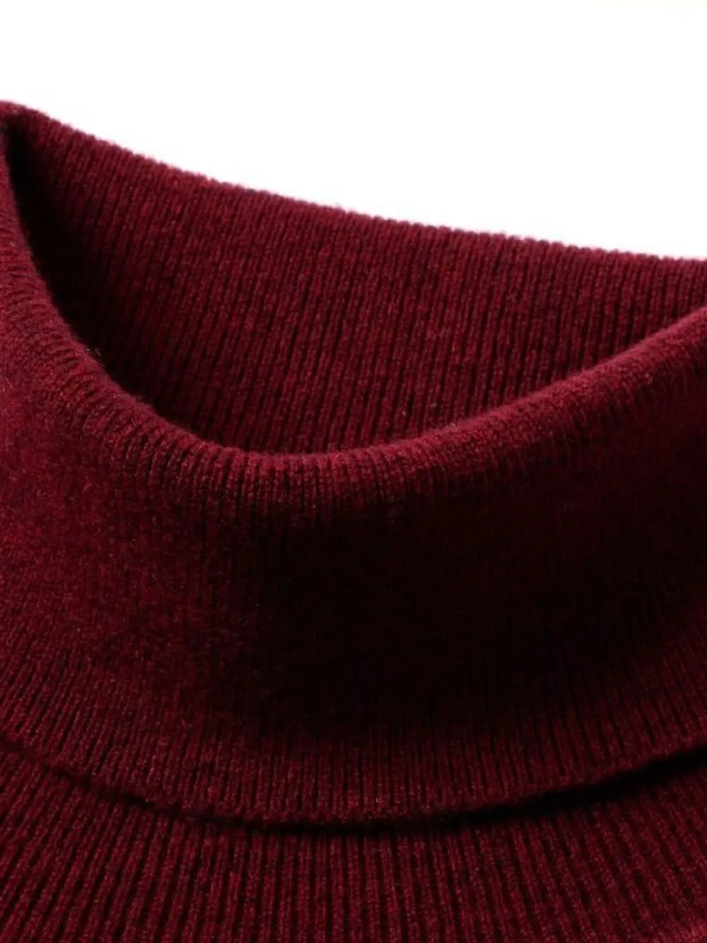 Men's Plus Size Turtleneck Long Sleeve Sweater, image 11