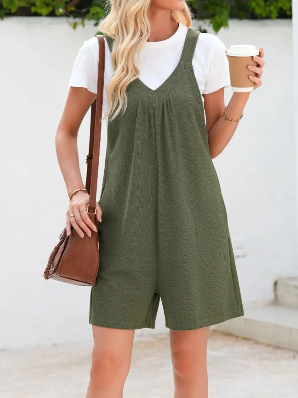 V-Neck Wide Strap Romper, image 15