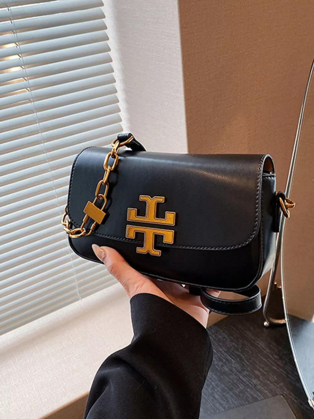 Leather Flap Crossbody Bag, image 2