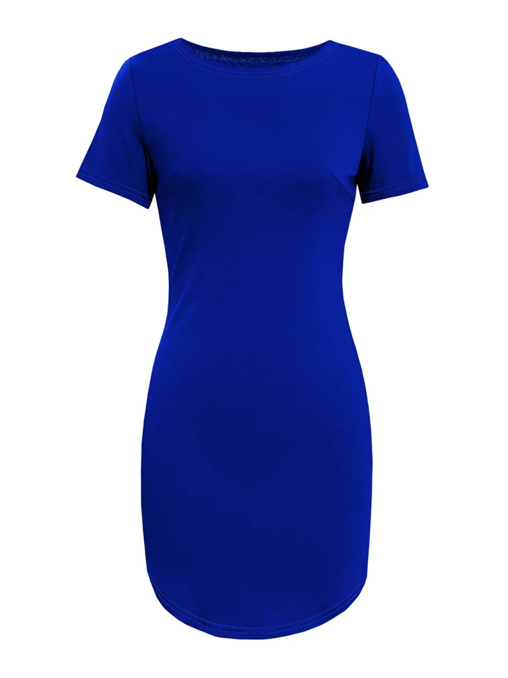 Round Neck Short Sleeve Mini Tee Dress, image 12