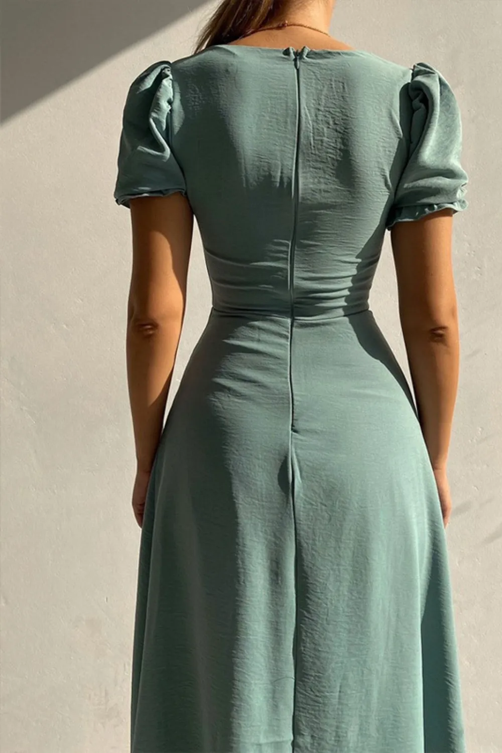 Sweetheart Neck Short Sleeve Dress, image 10
