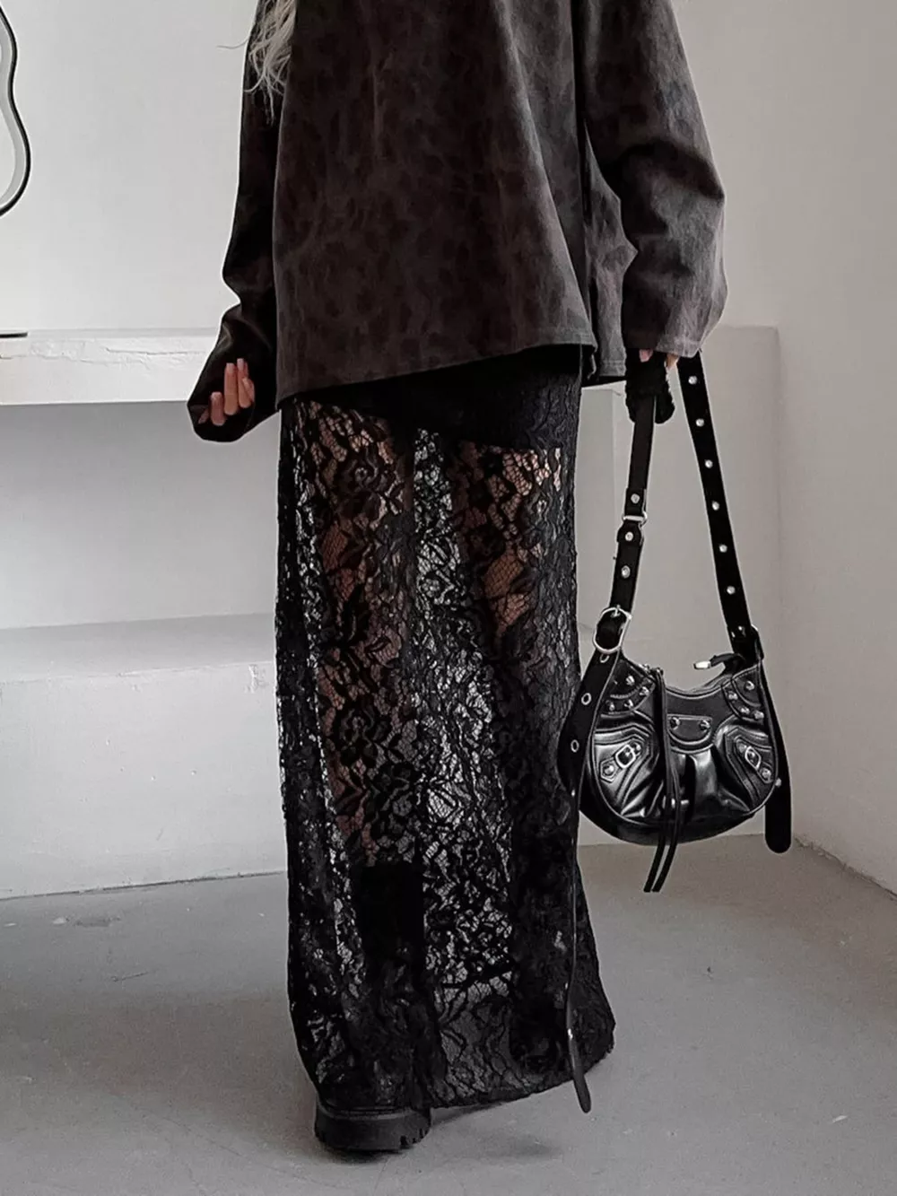 Lace Maxi Skirt, image 6