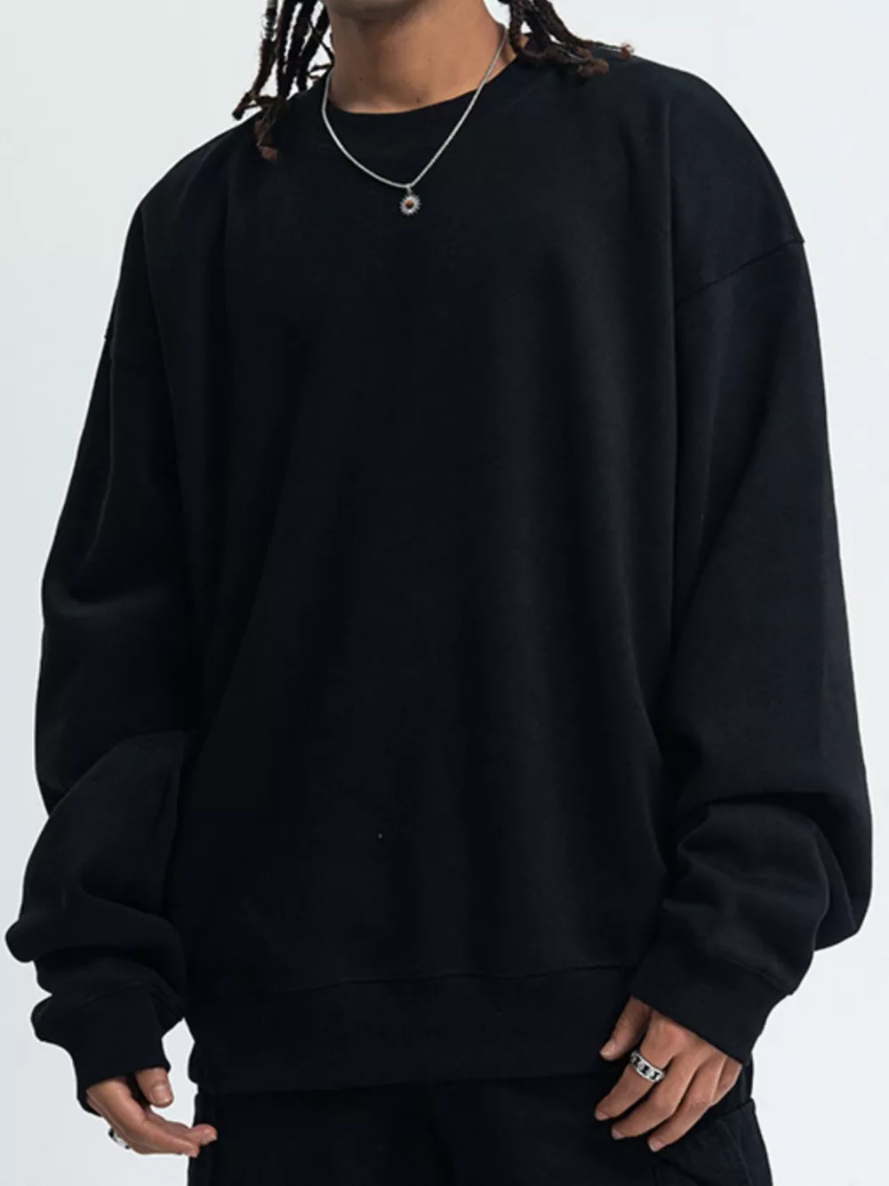 Men's Round Neck Long Sleeve Sweatshirt, image 2
