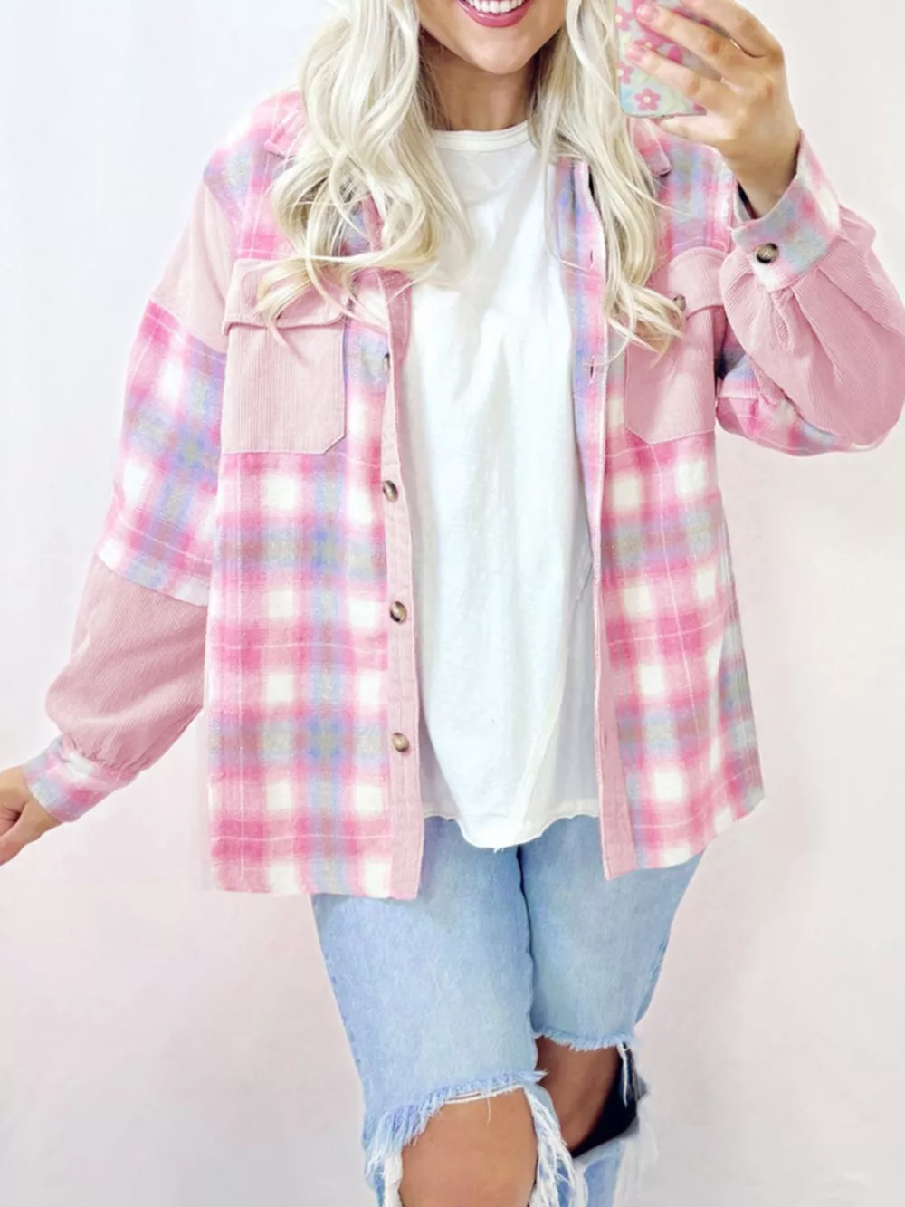 Plaid Button-Up Jacket, image 4