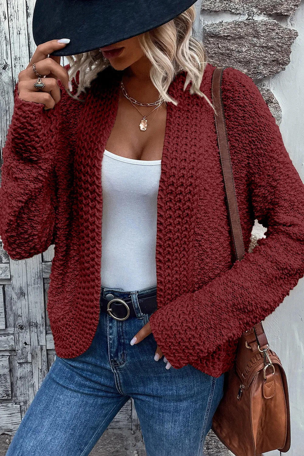 Solid Color Open Front Cardigan, image 17