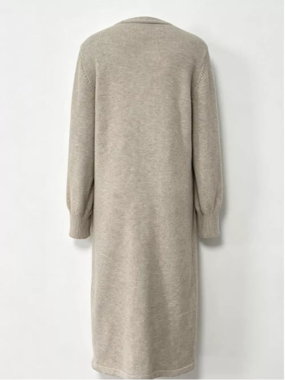 Button Front Long Sleeve Sweater Dress, image 8