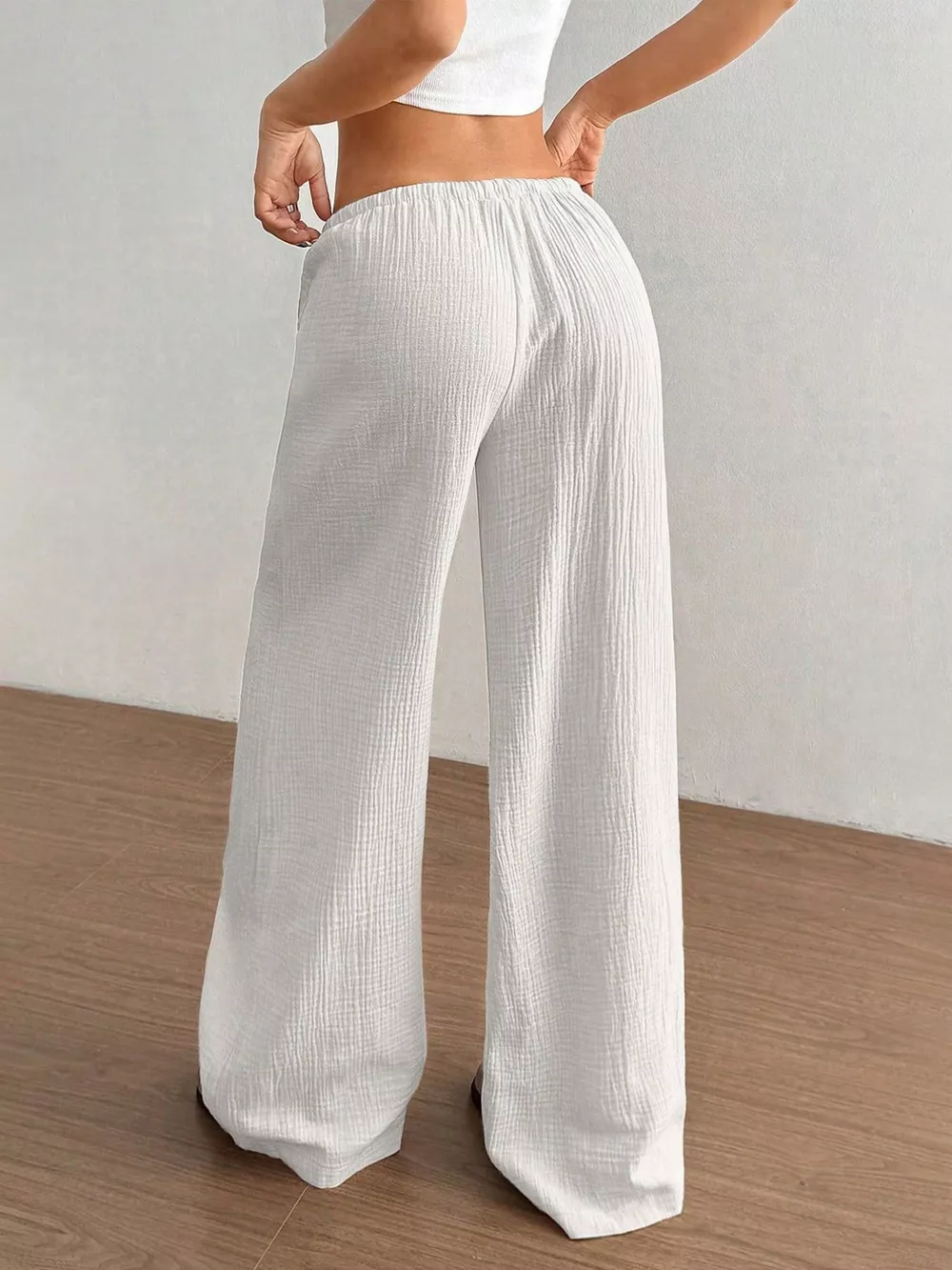 Wide-Leg Drawstring Pants, image 6