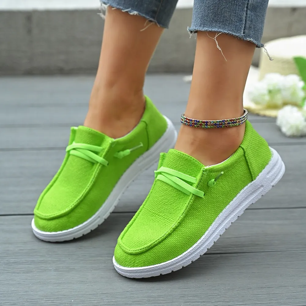 Round Toe Canvas Slip-Ons, image 7
