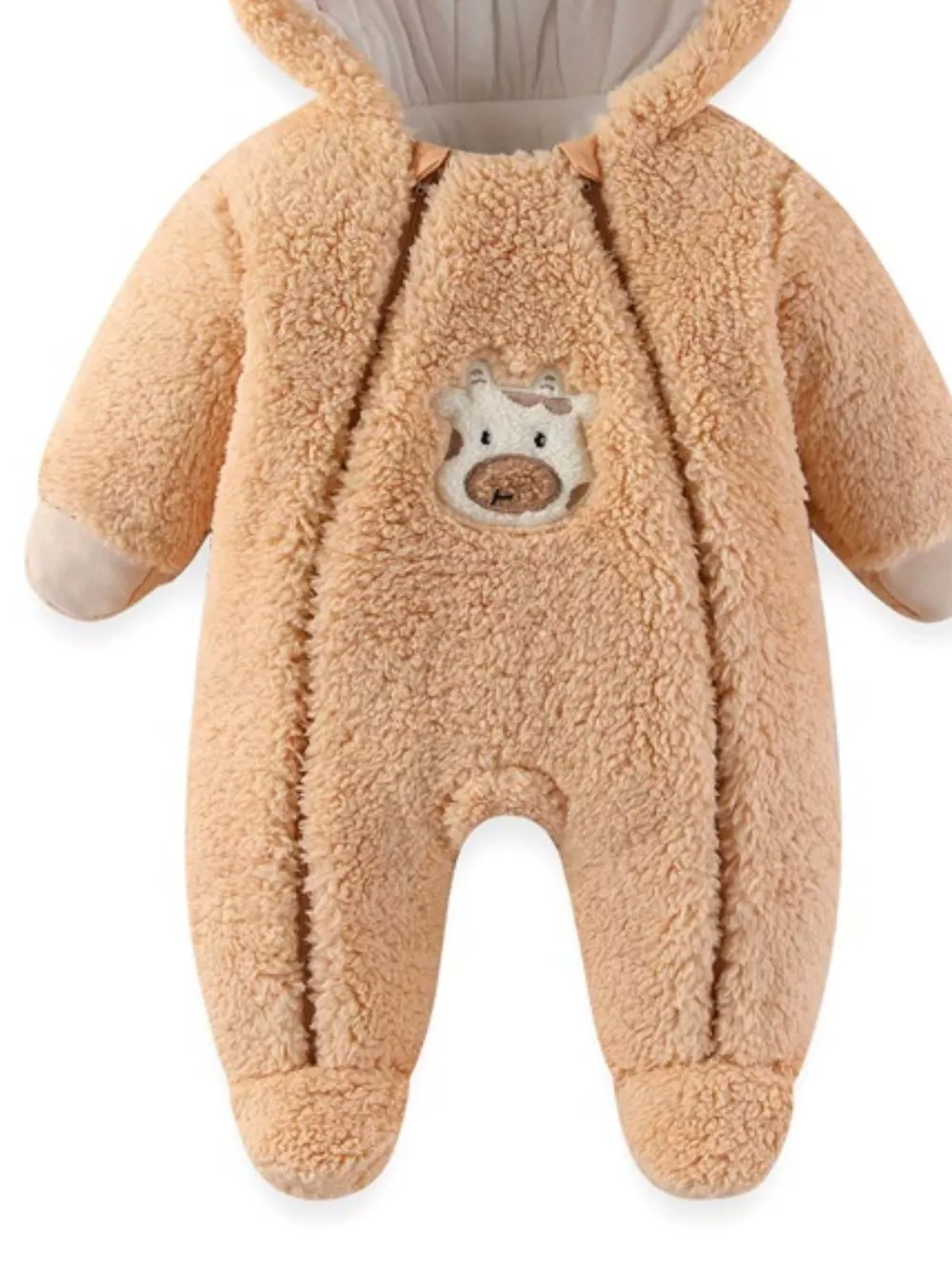 Cute Bunny Hooded Fleece One-Piece, image 9