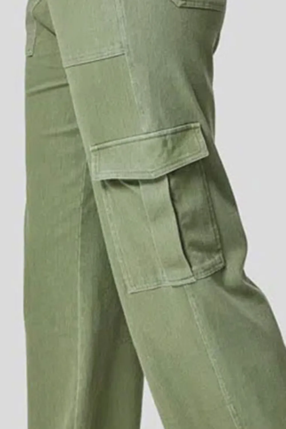 High Waist Straight Leg Cargo Jeans, image 11
