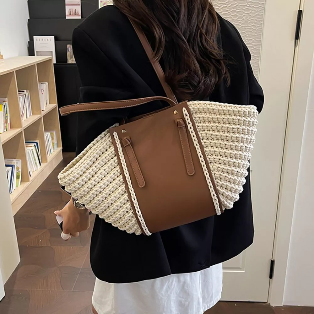 Straw Woven Shoulder Bag, image 2