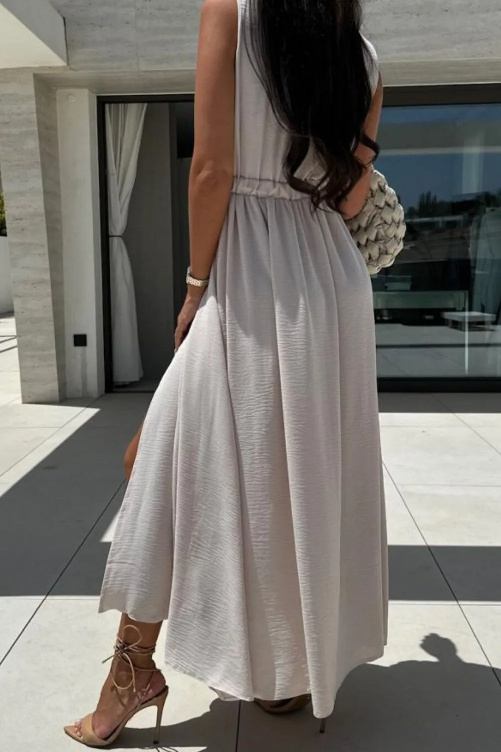 Surplice Sleeveless Slit Maxi Dress, image 8