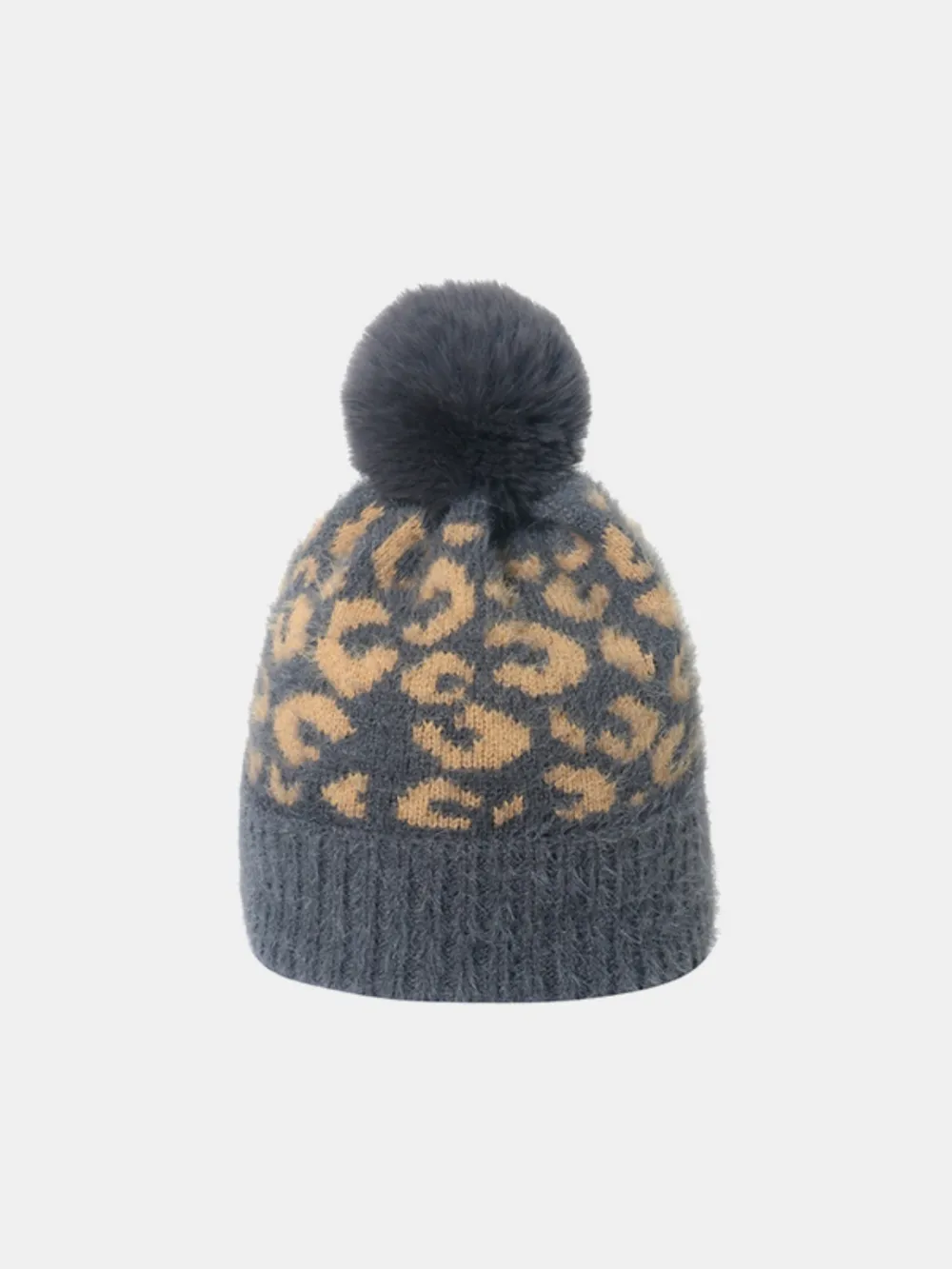 Leopard Hat with Pompom, image 5