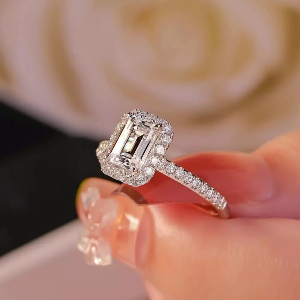 1 Carat Moissanite 925 Sterling Silver Ring