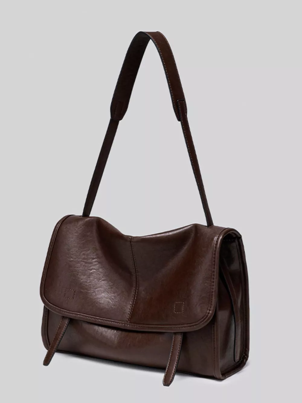 PU Leather Messenger Shoulder Bag, image 12