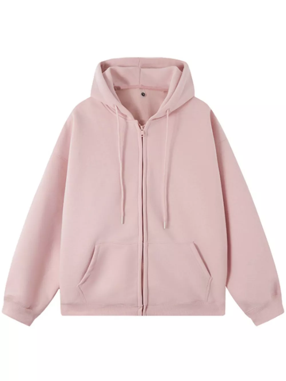Men's Casual Loose Fit Zip-Up Hoodie, image 9