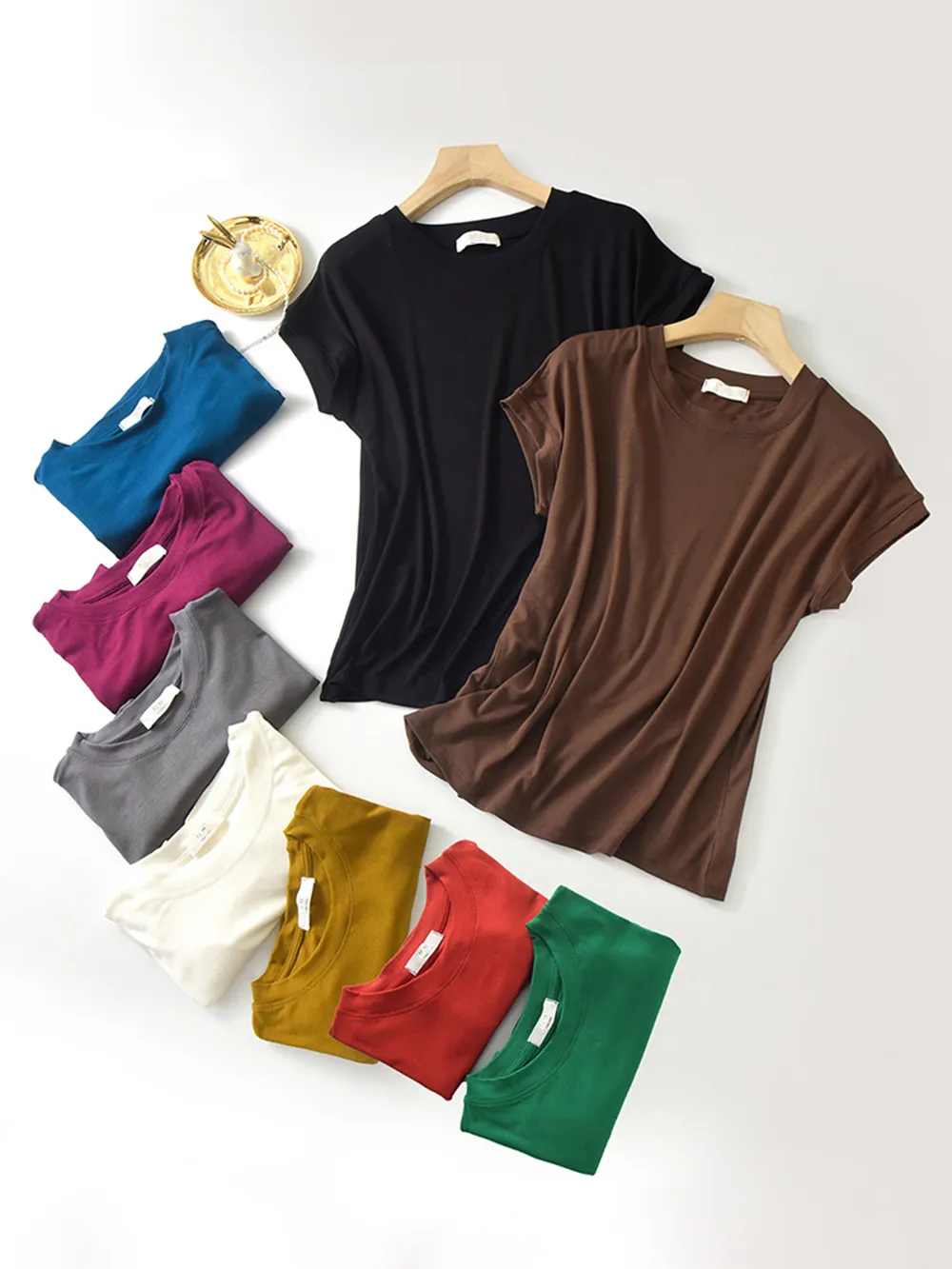 Plus Size Round Neck Short Sleeve T-Shirt, image 2