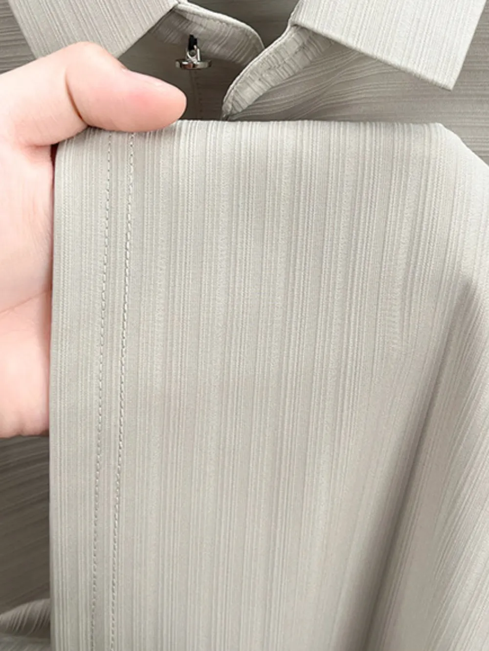 Men's Plus Size Button Detail Short Sleeve Polo, image 3