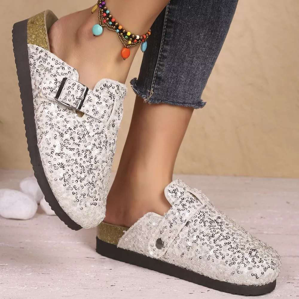 Sequin Round Toe Slip-Ons, image 7