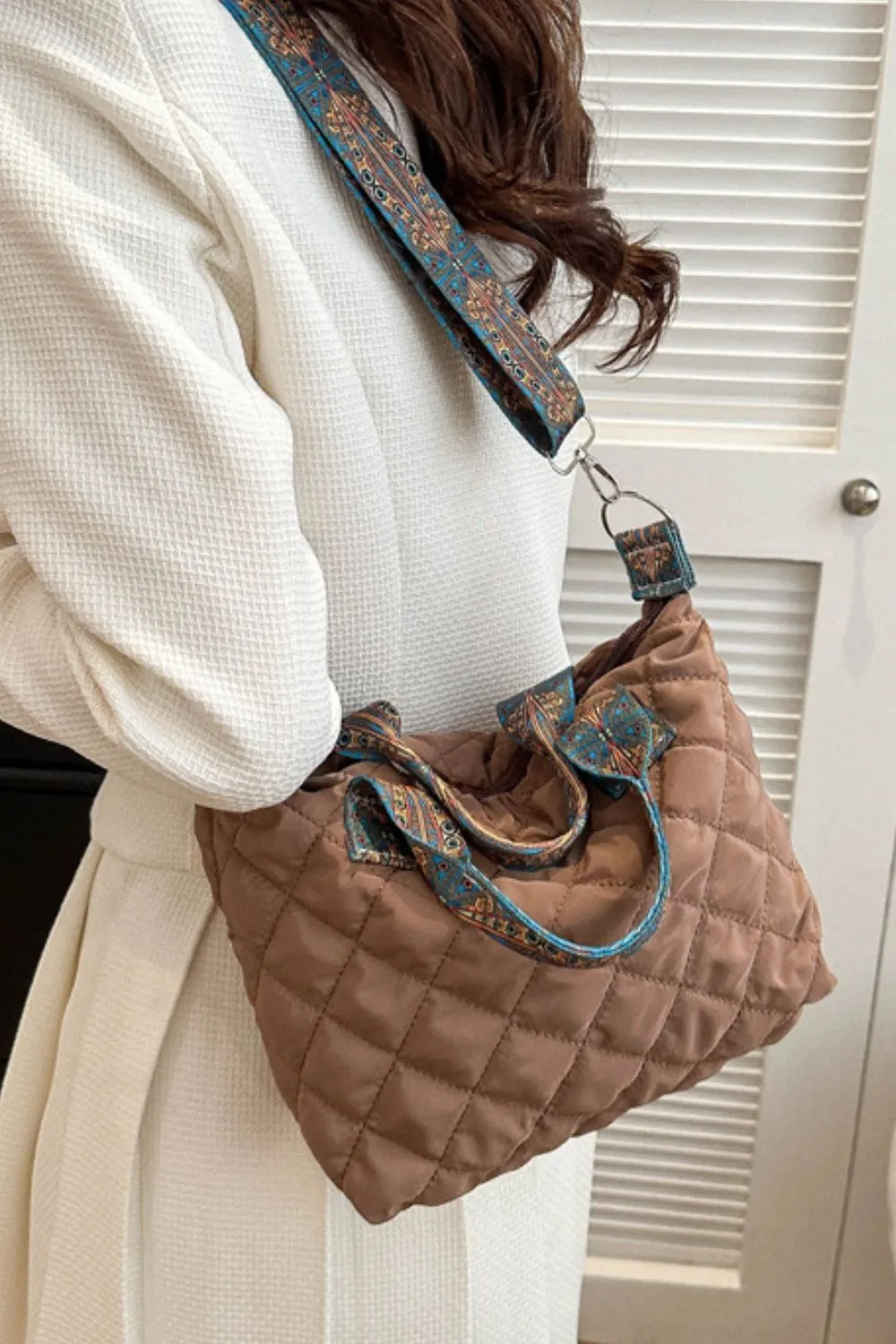 Bubble Textured Printed Strap Handbag, image 11