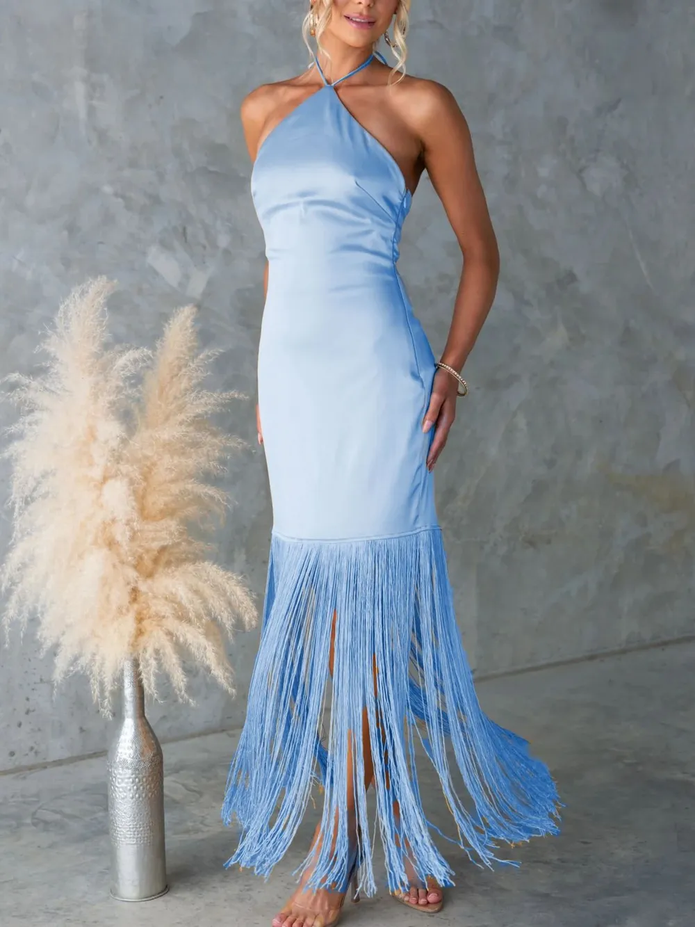 Fringe Halter Neck Dress, image 13