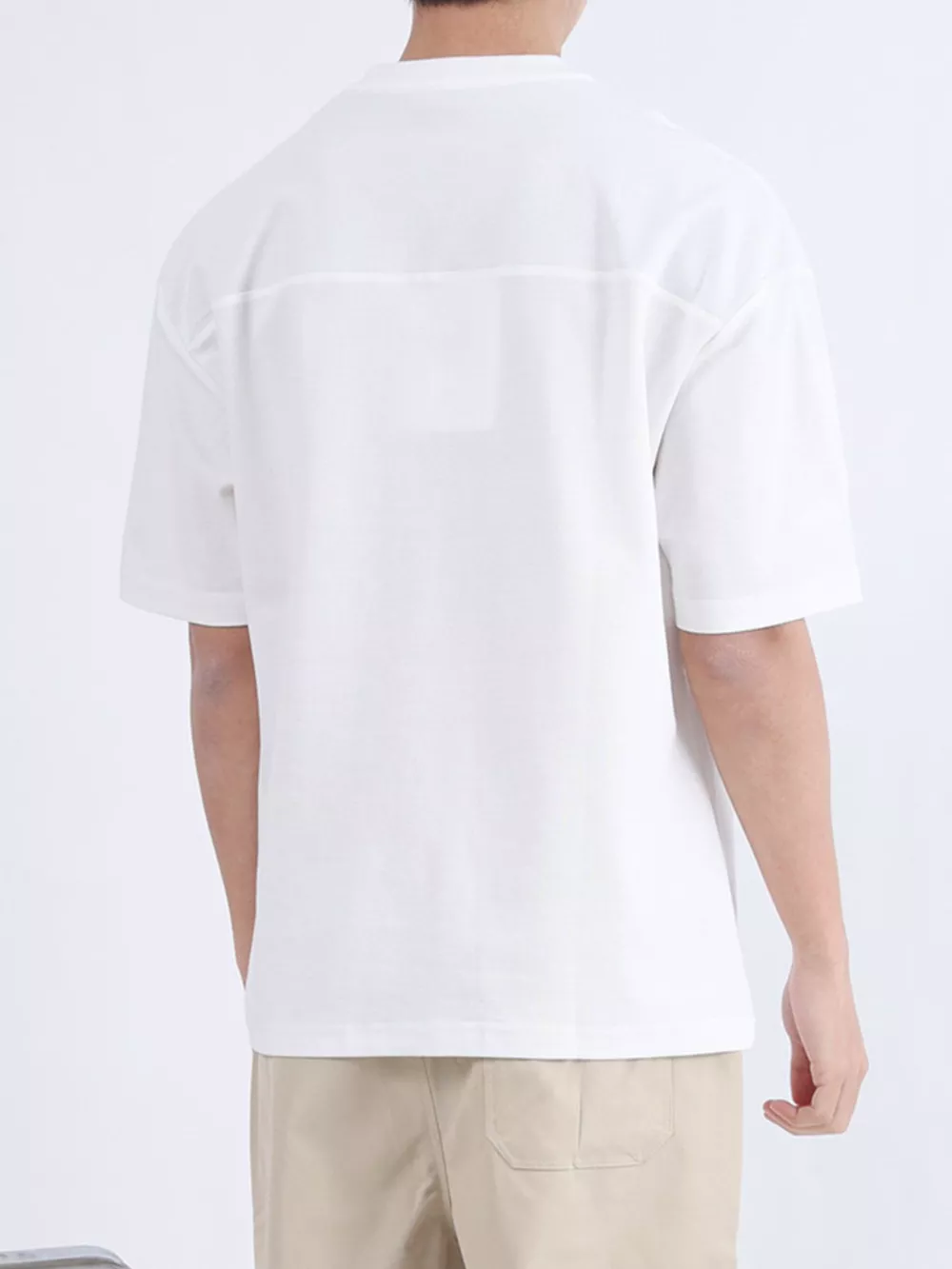 Men's Plus Size Half Sleeve Solid Color Top, image 7