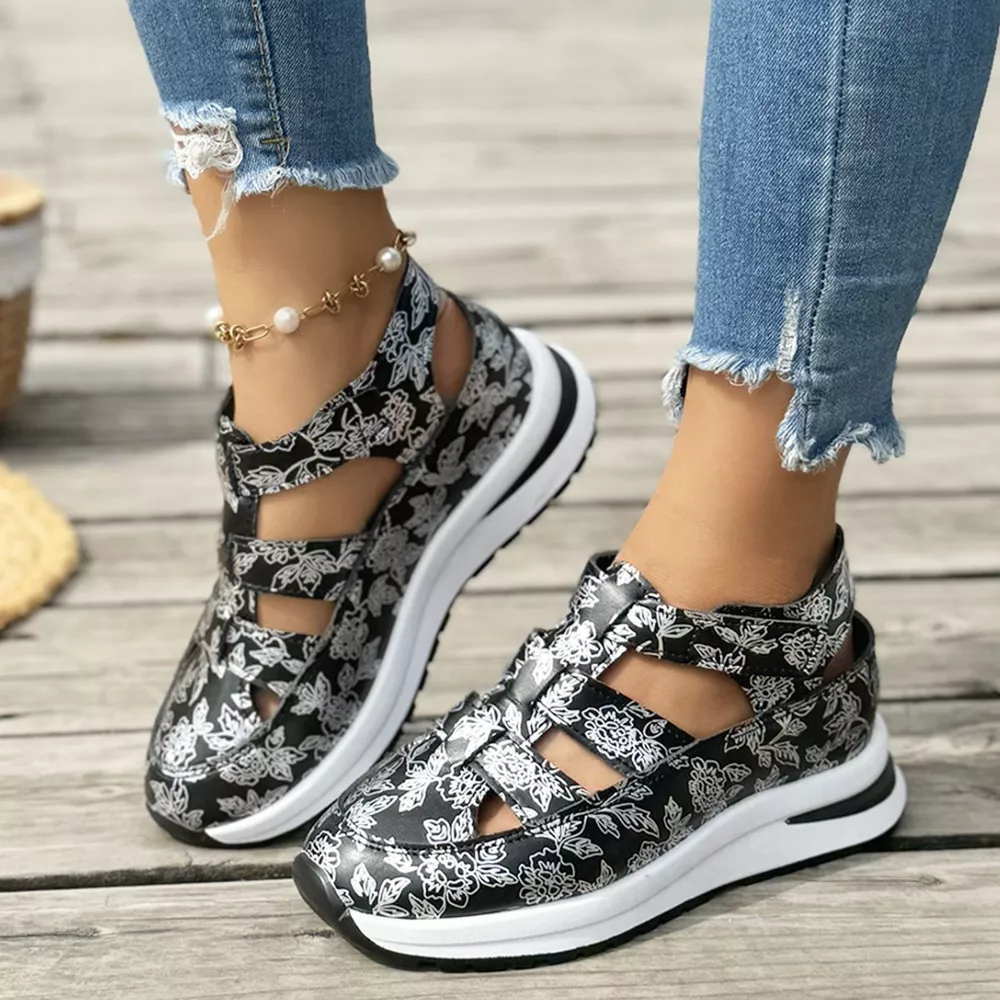 Cutout Velcro Sandals, image 5