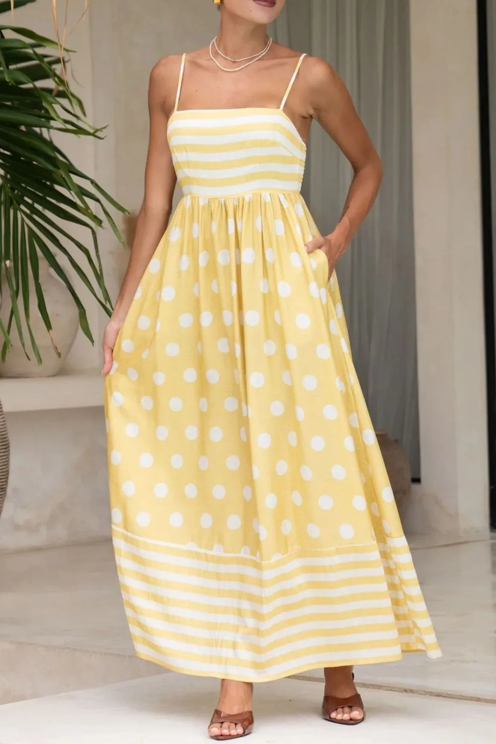 Polka Dot Square Neck Cami Dress, image 14