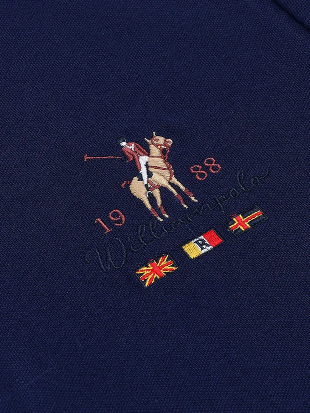 Men's Plus Size Embroidered Short Sleeve Polo, image 3
